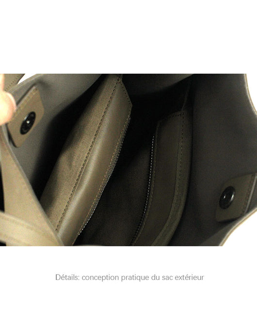 Bolso Tote Minimalista de Cuero Genuino para Mujer - Diseño Elegante y Funcional - Image 14
