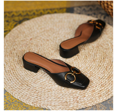 Pantuflas Tipo Mocasín con Tacón Grueso y Detalle Horsebit para Mujer - Image 13