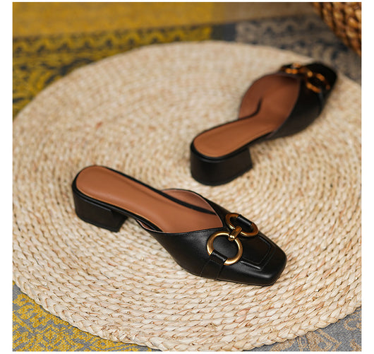 Pantuflas Tipo Mocasín con Tacón Grueso y Detalle Horsebit para Mujer - Image 13