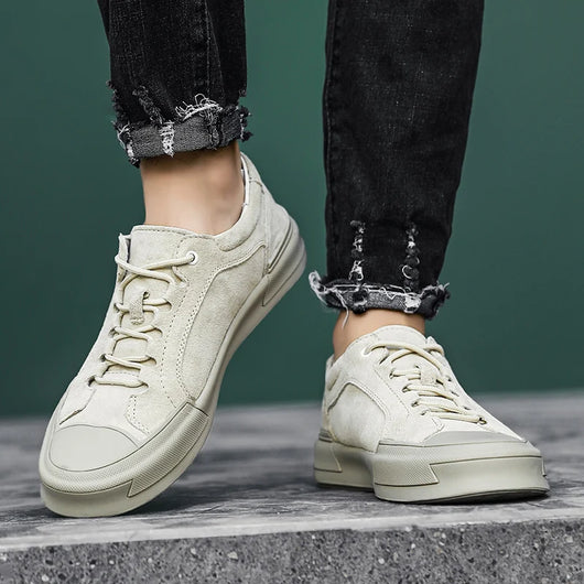 Zapatos Casuales Retro de Cuero Frosted para Hombre - Estilo Urbano Clásico - Image 10