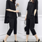 Conjunto Casual Slim Fit: Blusa Manga Corta y Pantalón Cropped