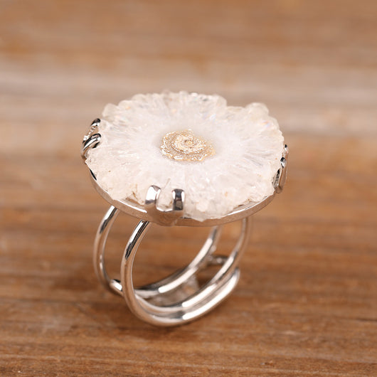 Anillo Ajustable de Oro con Perlas Irregulares - Image 6
