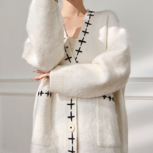 Cardigan Blanco Suelto para Mujer - Diseño Casual y Versátil