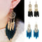 Aretes Largos con Borlas Elegantes