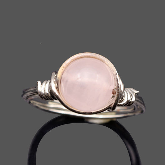 Anillo de Cristal Tejido a Mano con Piedra Natural Irregular - Image 12
