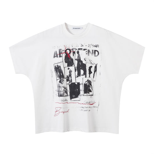 Camiseta de Algodón Puro con Diseño de Sombra Creativa para Hombre - Image 21