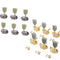 Clavijas de Guitarra Vintage con Mango de Jade y Diamante