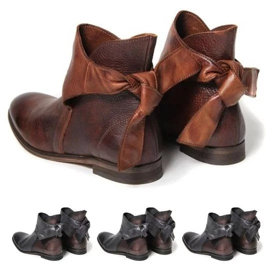 Botas Martin con Tacón Bajo y Hebilla - Estilo Boca de Pez