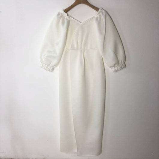 Vestido de Noche con Mangas Abullonadas - Image 9