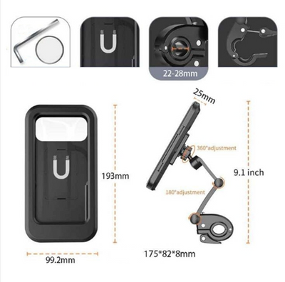 Soporte Impermeable para Celular - Bicicleta y Moto con Funda Protectora - Image 7