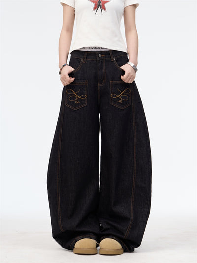 Jeans de Calle Americana con Bolsillos Bordados Inside-Out - Image 4