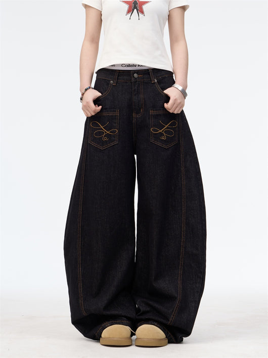Jeans de Calle Americana con Bolsillos Bordados Inside-Out - Image 4