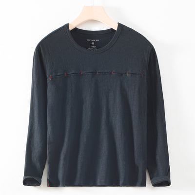 Camiseta Hombre Cuello Redondo Bambú-Algodón Estilo Japonés - Image 4