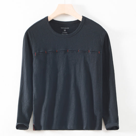 Camiseta Hombre Cuello Redondo Bambú-Algodón Estilo Japonés - Image 4