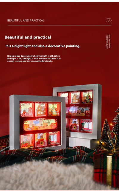 Lámpara de Papel Recortado 3D con Efecto Luz y Sombra - Regalo Navideño Creativo - Image 12