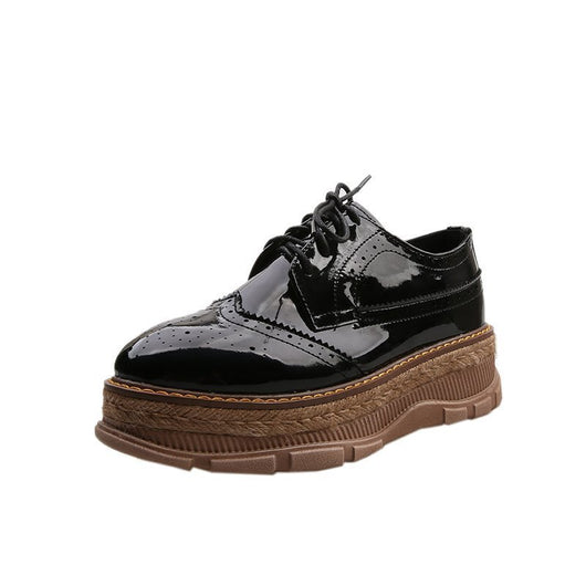 Zapatos Planos Retro con Cordones y Punta Redonda - Image 3