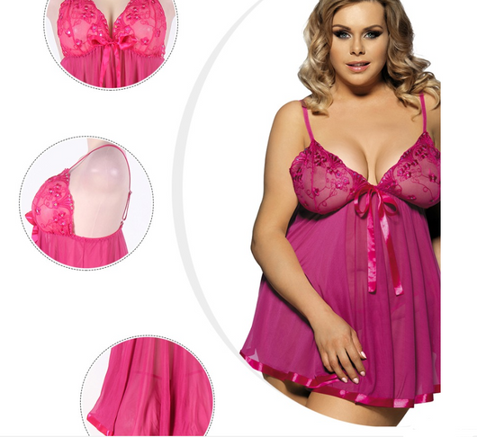 Camisón Sensual Talla Grande 6XL - Pijama Elegante para Dormir - Image 9