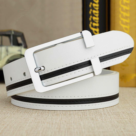 Cinturón de Cuero Blanco para Hombre - Estilo Moderno - Image 14