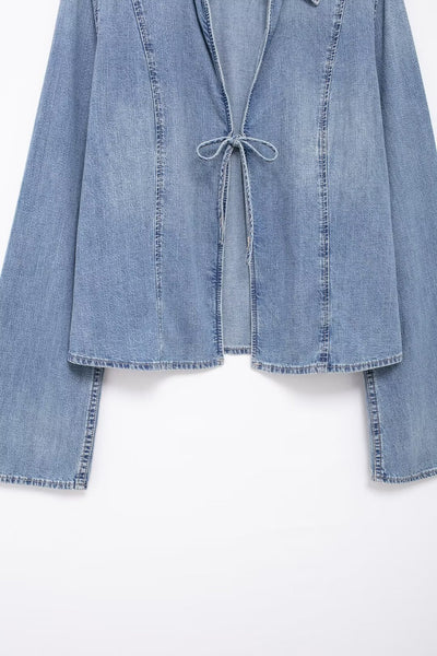 Camisa Denim Anudada Estilo Europeo y Americano para Chicas Modernas - Image 17