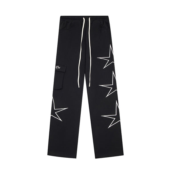 Pantalones Anchos de Cinco Estrellas para Hombre - Image 3
