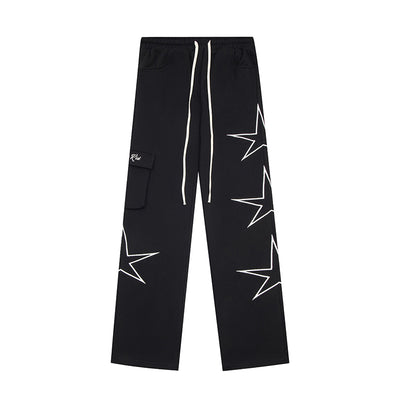 Pantalones Anchos de Cinco Estrellas para Hombre - Image 3