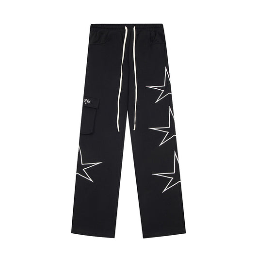Pantalones Anchos de Cinco Estrellas para Hombre - Image 3