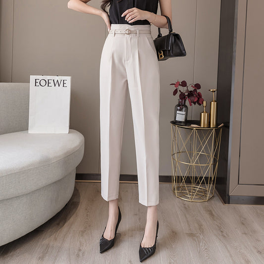 Pantalones Cropped Sueltos de Cintura Alta para Mujer