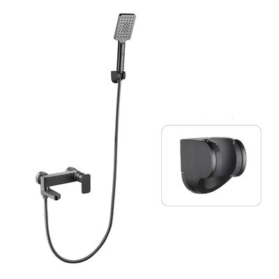 Conjunto de Ducha Giratorio de Cobre Elevable con Soporte de Pared - Image 9