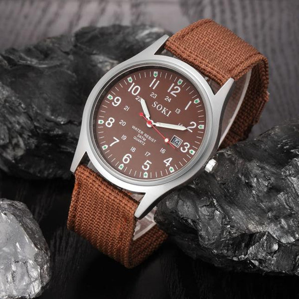 Reloj Casual para Hombre con Correa de Nylon Tejido