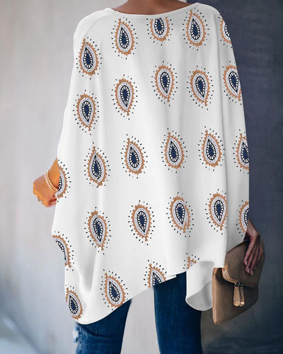 Camisa Casual con Estampado de Piel de Serpiente y Mangas Murciélago - Image 11