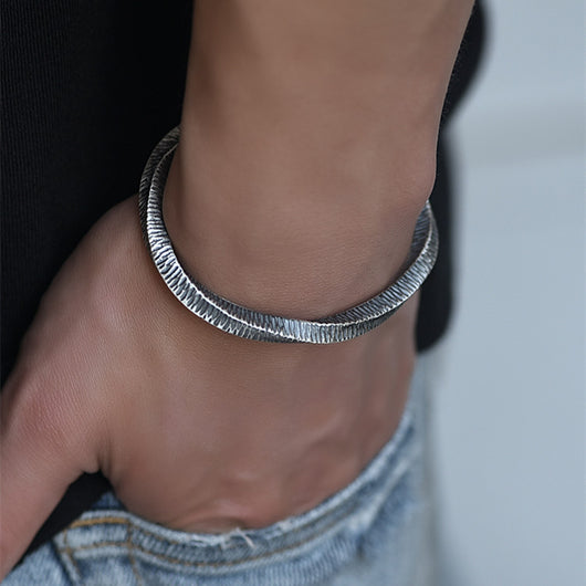Pulsera Anillo Mobius de Plata 999 para Hombre y Mujer
