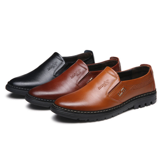 Zapatos Formales de Cuero para Hombre - Estilo Business Casual Punta Redonda - Image 4