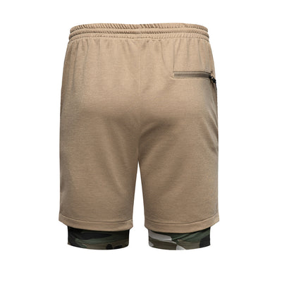 Shorts Camuflaje Hombre con Diseño Contrastante de Dos Piezas - Image 5