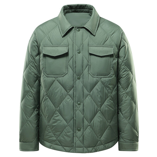 Chaqueta Corta Acolchada con Solapa para Hombre - Image 3