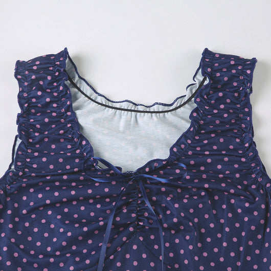 Blusa Sin Mangas Tejida con Estampado de Lunares - Image 18