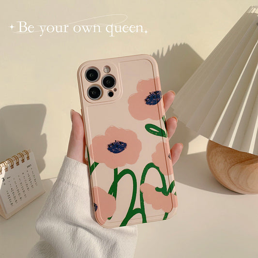 Funda para Celular con Flores Pintadas a Mano