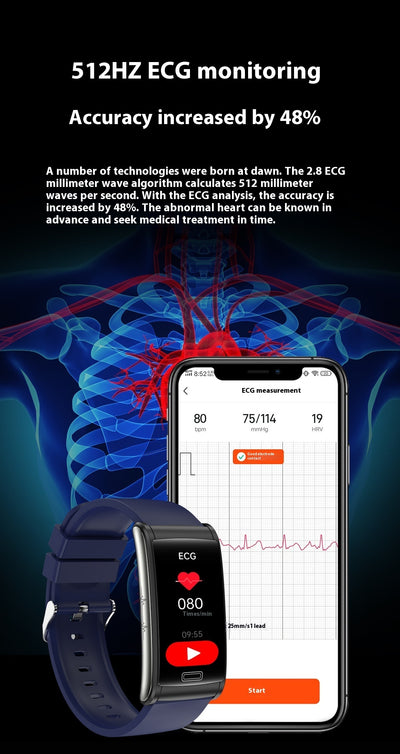 Reloj Inteligente con Monitoreo de Glucosa sin Invasión E600 - Image 19