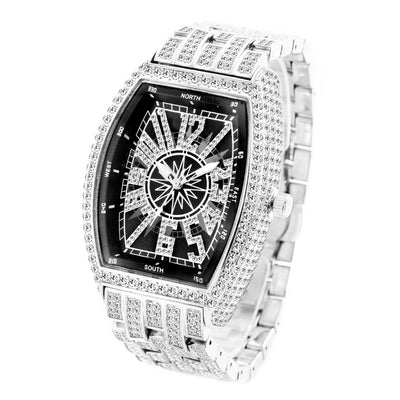 Reloj para Hombre de Diamantes Completos con Esfera Grande y Diseño Cuadrado - Image 3