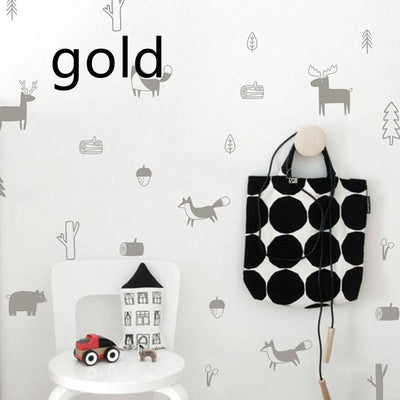Viniles Decorativos Bosque Nórdico con Animales Silvestres para Habitación Infantil - Image 7