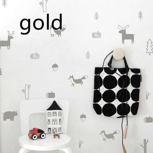 Viniles Decorativos Bosque Nórdico con Animales Silvestres para Habitación Infantil - Image 7