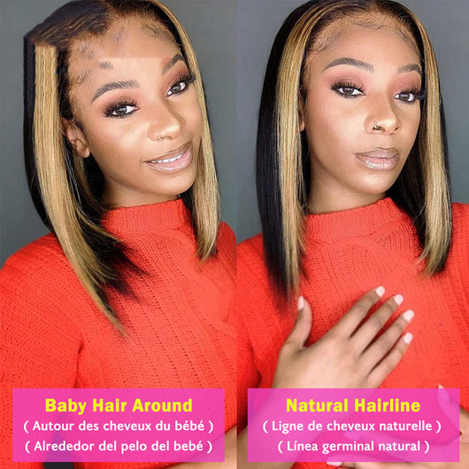 Peluca de Encaje Frontal Brillante con Línea T Lisa para Mujer - Image 10