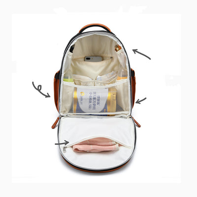 Bolsa de Lona para Mamá con Detalles en Cuero - Image 3