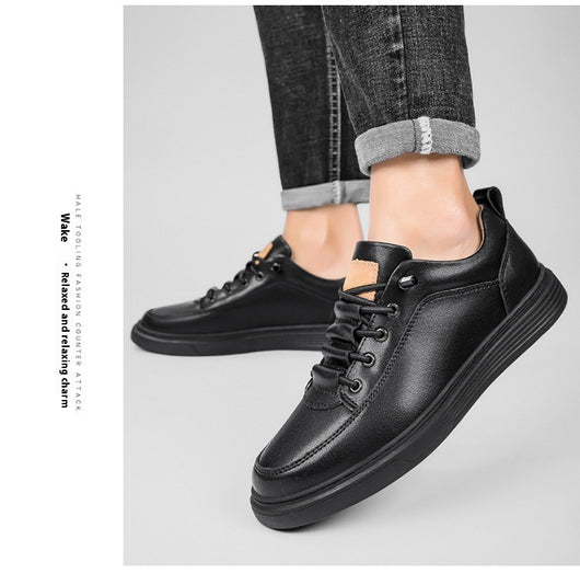Zapatos Skateboard Cuero Talla Grande Estilo Retro Punching Confort Suave - Image 27