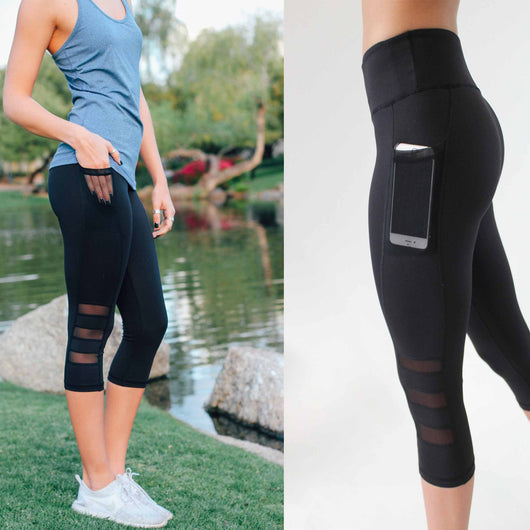 Pantalones de Yoga Deportivos con Bolsillos Laterales para Celular