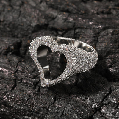 Anillo de Corazón Hueco con Zirconia - Personalidad Fashion - Image 11