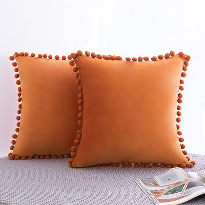 Funda de Almohada Terciopelo con Bolas de Pelaje - Image 15
