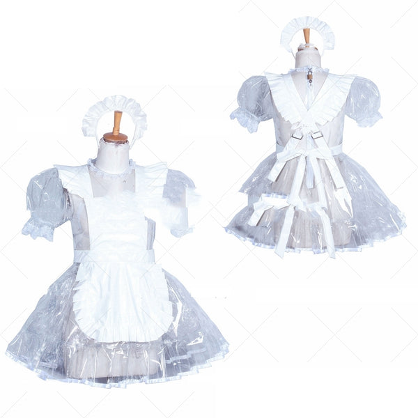 Disfraz de Sirvienta PVC Transparente Sensual