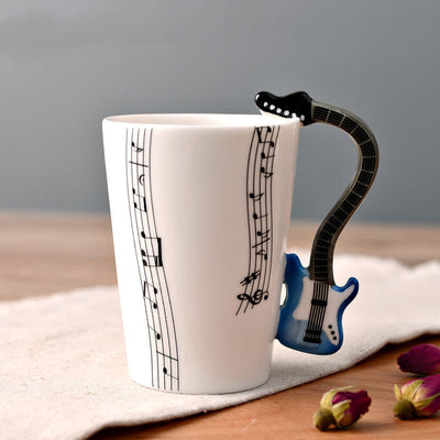 Taza de Cerámica con Asa de Saxofón y Notas Musicales - Image 7
