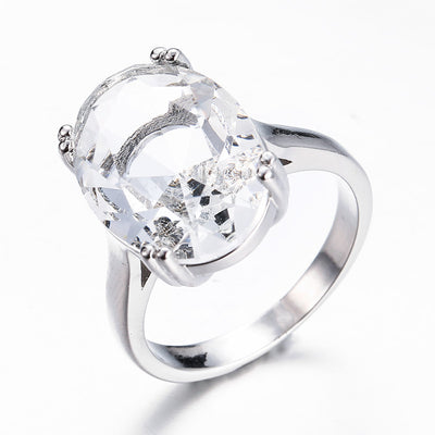 Anillo de Compromiso Topacio Azul Marino con Diamantes - Diseño Europeo y Americano - Image 4