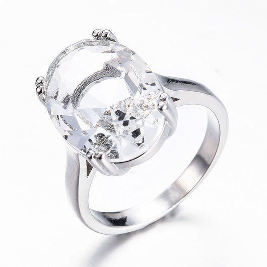 Anillo de Compromiso Topacio Azul Marino con Diamantes - Diseño Europeo y Americano - Image 4